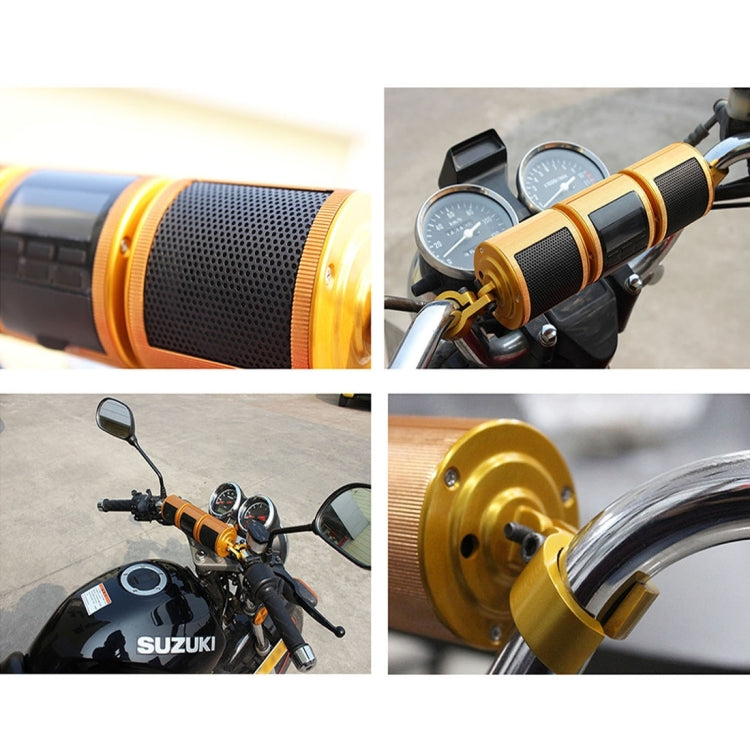 Motorcycle Waterproof Aluminum Shell Bluetooth Handle Stereo Speaker, Support BT/MP3/FM/TF