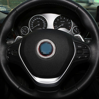 Car Aluminum Steering Wheel Decoration Ring with Diamonds For BMW, For BMW with Diamonds