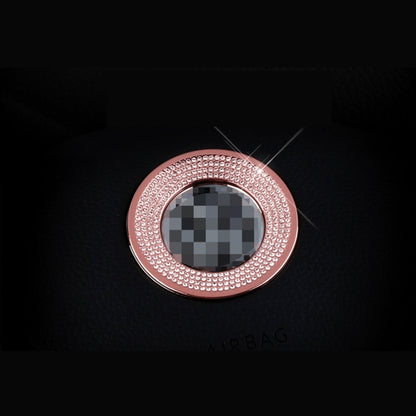 Car Aluminum Steering Wheel Decoration Ring with Diamonds For Volkswagen