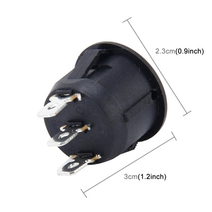 Car Auto Universal DIY 3 Pin Round Cap OFF- ON Push Button, 3 Pin
