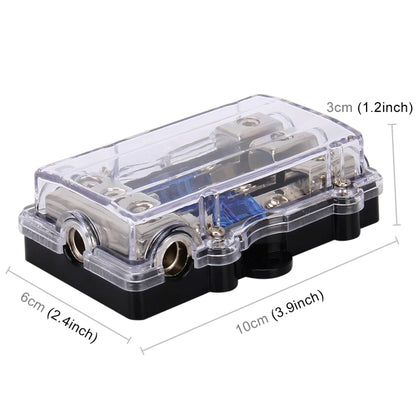Car Auto 60A 1 in 3 Ways Glass Fuse Holder Blade Fuse Holder for Car Audio Amplifier, 1 in 3