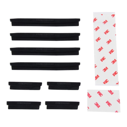 FR JG-031 8 PCS Rubber Car Side Door Edge Protection Guards Cover Trims Stickers, Black, Transparent, White