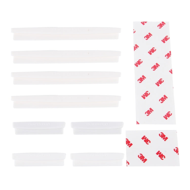 FR JG-031 8 PCS Rubber Car Side Door Edge Protection Guards Cover Trims Stickers, White, Black, Transparent