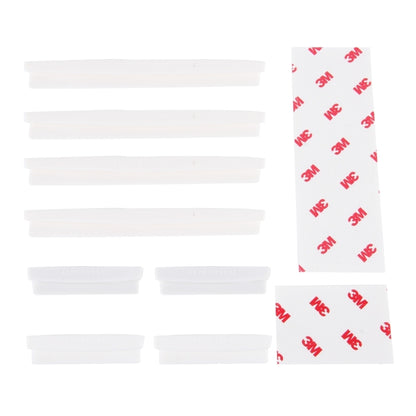 FR JG-031 8 PCS Rubber Car Side Door Edge Protection Guards Cover Trims Stickers, White, Black, Transparent