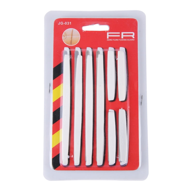 FR JG-031 8 PCS Rubber Car Side Door Edge Protection Guards Cover Trims Stickers, White, Black, Transparent