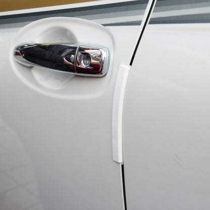 FR JG-031 8 PCS Rubber Car Side Door Edge Protection Guards Cover Trims Stickers, White, Black, Transparent