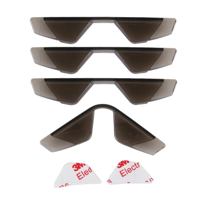 3R 3R-2107 4 PCS Rubber Car Side Door Edge Free Bending Protection Guards Cover Trims Stickers, Coffee, Transparent
