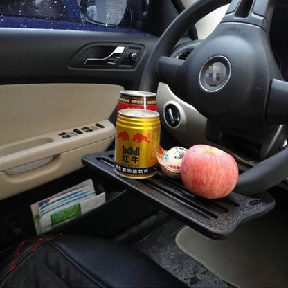 Vehicle Portable Desk Steering Wheel Multi-use Tray Stand Car Food Eating Table iPad Holder, Wheel Multi-use Tray