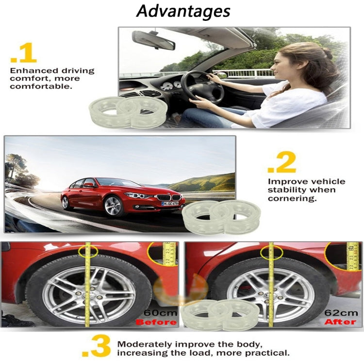 2 PCS Car Auto C Type Shock Absorber Spring Bumper Power Cushion Buffer, Spring Spacing: 27mm, Colloid Height: 50mm, C  Type（Spring Spacing: 27mm, Height: 50mm）