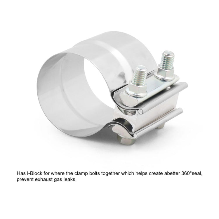 2.75 inch Car Turbo Exhaust Downpipe Stainless Steel Lap Joint Band Clamp, 2.75 inch