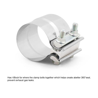 3 inch Car Turbo Exhaust Downpipe Stainless Steel Lap Joint Band Clamp, 3 inch