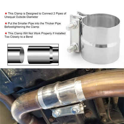 4 inch Car Turbo Exhaust Downpipe Stainless Steel Lap Joint Band Clamp, 4 inch