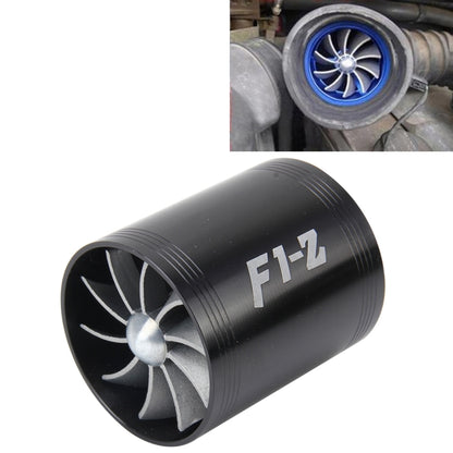 F1-Z Car Stainless Universal Supercharger Dual Double Turbine Air Intake Fuel Saver Turbo Turboing Charger Fan Set kit, Double Side(Red), Double Side(Silver), Double Side(Blue), Double Side(Black)