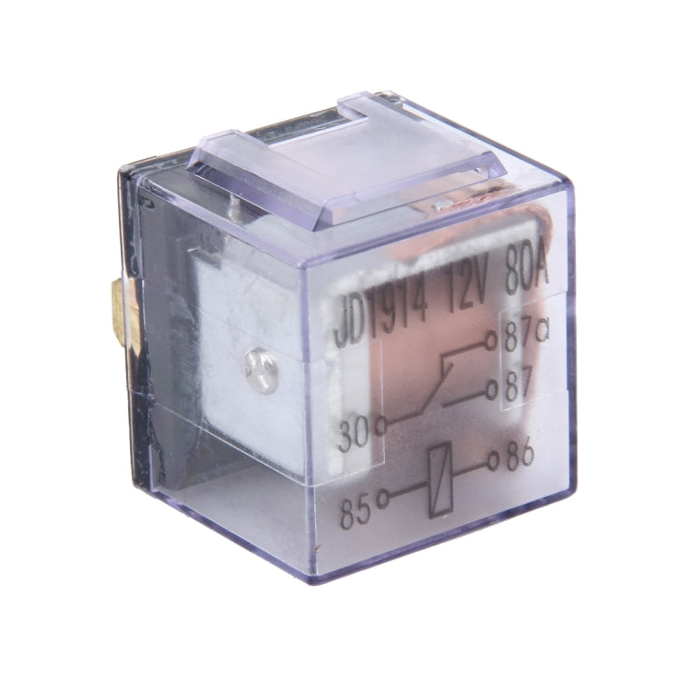 10 PCS JD-1914 80 AMP 12V Waterproof Car Auto Five Plugs Relay, 80A