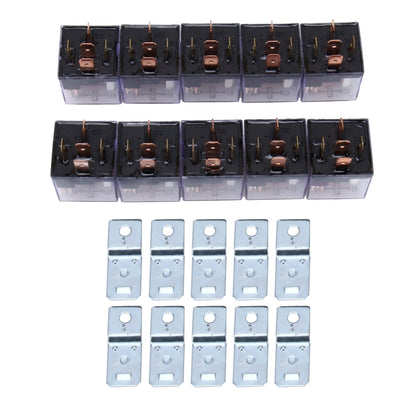 10 PCS JD-1914 80 AMP 12V Waterproof Car Auto Five Plugs Relay, 80A
