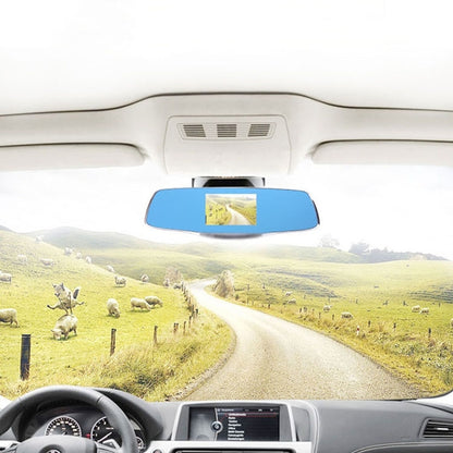 5 inch IPS Touch Screen Rear View Mirror Car Recorder with Dual Channel 720P Car Black Box, Separate Camera, Support 32GB TF Card, Night Vision, 150 Degree Wide Angle Viewing, 5 inch