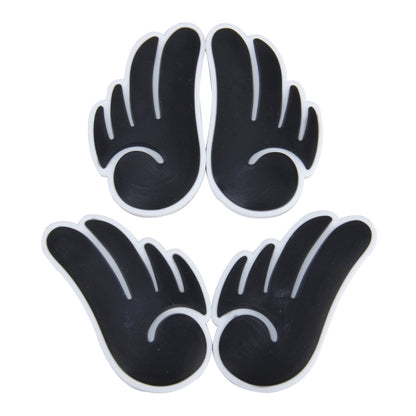4 PCS Angel Wing Shape Cartoon Style PVC Car Auto Protection Anti-scratch Door Guard Decorative Sticker, Angel Wing