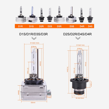 2 PCS D4R 35W 3800 LM 4300K HID Bulbs Xenon Lights Lamps, DC 12V, D4R