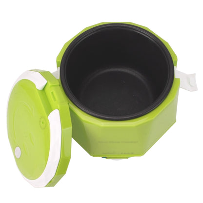 OUSHIBA Car Auto C3 Mini Multi-function Rice Cooker 12V 1.3L Volume for Rice Soup Noodles Vegetable Dessert, Green, White