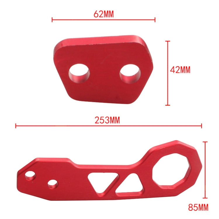 Aluminum Alloy Rear Tow Towing Hook Trailer Ring for Universal Car Auto with 2 x Screw Holes
