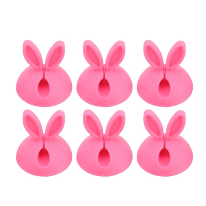 6 PCS CC-941 Rabbit Shape Single Hole Cable Clips Holder, Cable Management System and Cord Organizer Solution, 6 PCS C Rabbit Shape(Black), 6 PCS C Rabbit Shape(Pink), 6 PCS C Rabbit Shape(Green), 6 PCS C Rabbit Shape(Yellow)