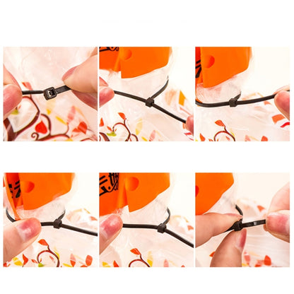 250 PCS 8mm*300mm Nylon Cable Ties, 8mm*300mm Black, 8mm*300mm White