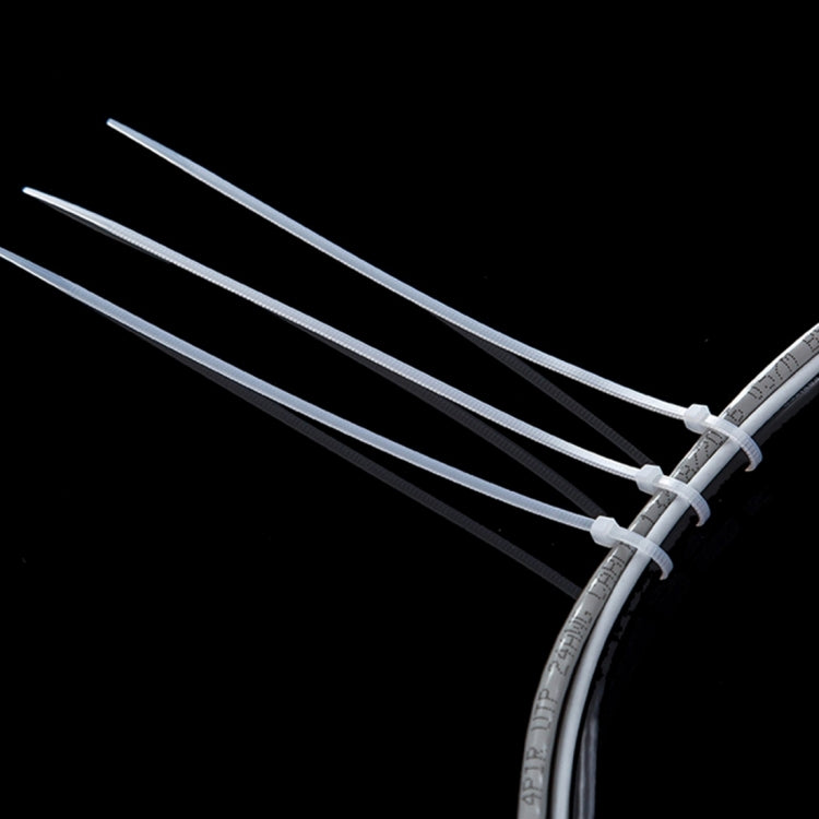 500pcs /Pack 4mm*300mm Nylon Cable Ties, 4mm*300mm Black