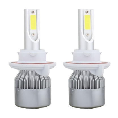 2 PCS  H13 18W 1800 LM 6000K IP68 Canbus Constant Current Car LED Headlight with 2 COB Lamps, DC 9-36V, H13