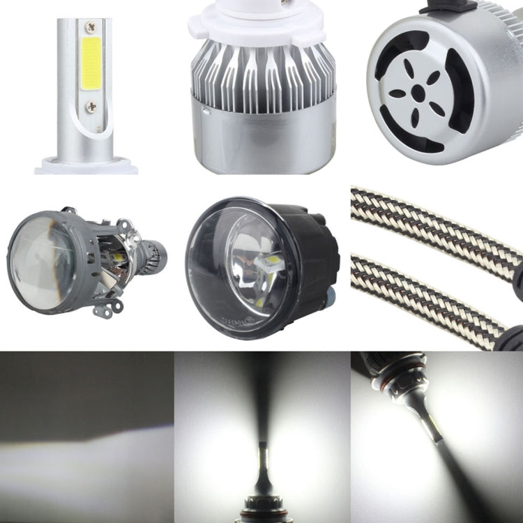 2 PCS  H13 18W 1800 LM 6000K IP68 Canbus Constant Current Car LED Headlight with 2 COB Lamps, DC 9-36V, H13