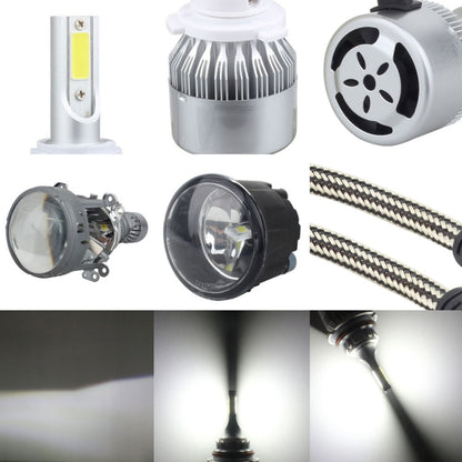 2 PCS  H13 18W 1800 LM 6000K IP68 Canbus Constant Current Car LED Headlight with 2 COB Lamps, DC 9-36V, H13