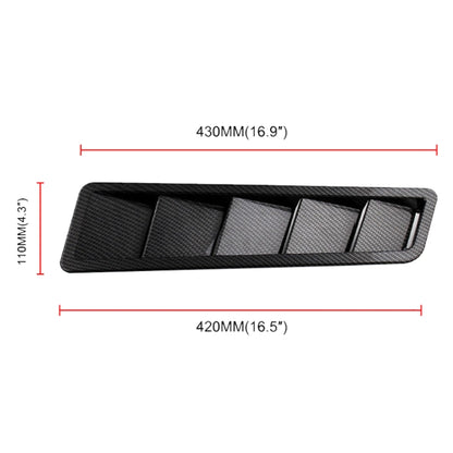 2 PCS Universal Car Air Intake Scoop Bonnet Hood Vent Louver Cooling Panel Trim Set, Black