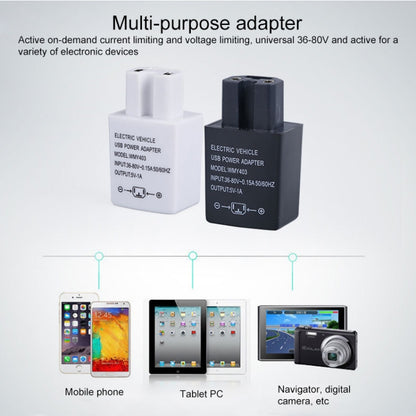 Electrical Motorcycle 36-80V 2A Double Port USB Mobile-phone Charger Adapter, 36-80V 2A