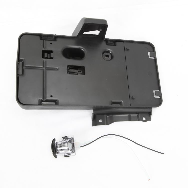 Car Tail Rear License Plate Frame Number Holder Mounting Bracket with Light for Jeep Wrangler JK 2007-2017, Rear License Plate Frame