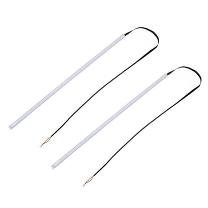 2 PCS 30cm DC12V 4.2W Ultra-thin Car Auto Double Colors Turn Lights / Running Lights, with LED SMD-2835 Lamp Beads (Turn Lights: Yellow Light; Running Lights: Ice Blue Light), Turn Lights: Yellow Light; Running Lights: Ice Blue Light