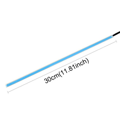 2 PCS 30cm DC12V 4.2W Ultra-thin Car Auto Double Colors Turn Lights / Running Lights, with LED SMD-2835 Lamp Beads (Turn Lights: Yellow Light; Running Lights: Ice Blue Light), Turn Lights: Yellow Light; Running Lights: Ice Blue Light
