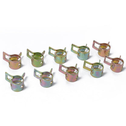 10 PCS 12mm Car Spring Clip Fuel Line Hose Clip Water Pipe Air Tube Clamp Fastener, 10 PCS 12mm