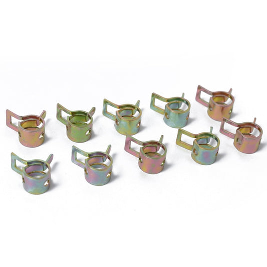10 PCS 8mm Car Spring Clip Fuel Line Hose Clip Water Pipe Air Tube Clamp Fastener, 10 PCS 8mm