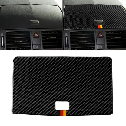 Car German Flag Carbon Fiber Console Navigation Panel Decorative Sticker for Mercedes-Benz W204 C Class 2007-2010, Console Navigation (German Flag)