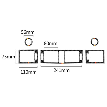 Car German Flag Carbon Fiber Air Outlet Ring + Intermediate Air Outlet + Side Air Outlet Panel Decorative Sticker for Mercedes-Benz W204 207-2010, Air Outlet (German Flag)