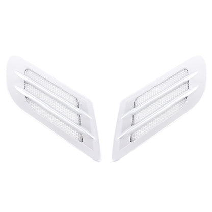 2 PCS Euro Style Metal Decorative Air Flow Intake Turbo Bonnet Hood Side Vent Grille Cover with Self-adhesive Sticker