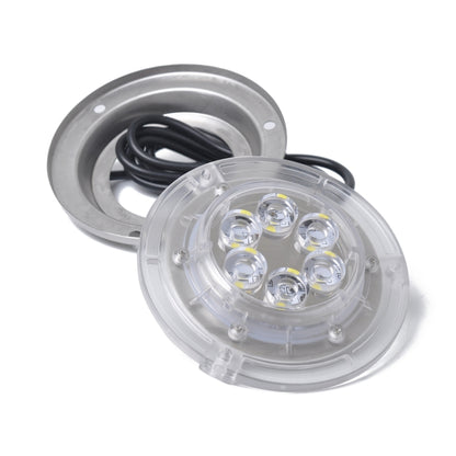 DC 10-30V 12W IP68 316 Stainless 6 LEDs Blue Light Underwater Light Boat High Power Bright for Marine / Yacht, 12W Blue Light
