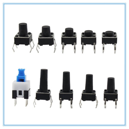 180 PCS Tactile Push Button Switch Kit Micro Switch, 180pcs /Set