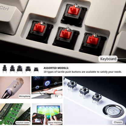 180 PCS Tactile Push Button Switch Kit Micro Switch, 180pcs /Set