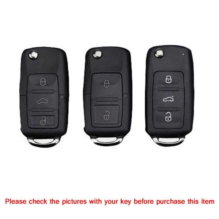 TPU One-piece Electroplating Opening Full Coverage Car Key Case for Volkswagen Lavida / SAGITAR / Jetta / C-TREK / BORA / Tiguan / Santana / POLO, Blue, Red, Pink, Silver