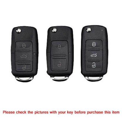 TPU One-piece Electroplating Opening Full Coverage Car Key Case for Volkswagen Lavida / SAGITAR / Jetta / C-TREK / BORA / Tiguan / Santana / POLO, Blue, Red, Pink, Silver