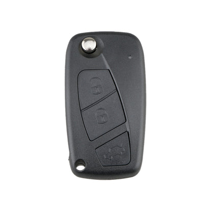 For FIAT Car Keys Replacement 3 Buttons Car Key Case with Side Battery Holder, Black, Blue