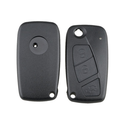 For FIAT Car Keys Replacement 3 Buttons Car Key Case with Side Battery Holder, Black, Blue