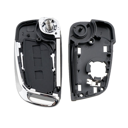 For PEUGEOT Car Keys Replacement 2 Buttons Car Key Case with Holder, without Grooved, 2 Buttons without Grooved