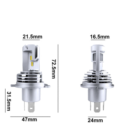 2 PCS M3 H4 DC9-32V / 17W / 6500K / 2000LM IP68 Car LED Headlight Lamps, H4