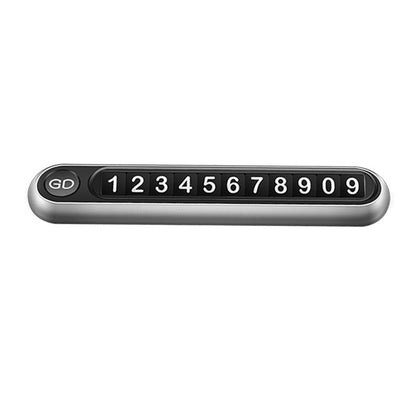 Hidden Number Metal Car Temporary Parking Number Plate Parking Card, Parking Card(Silver), Parking Card (Grey)
